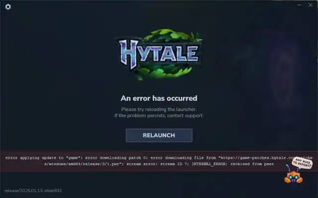 Hytale Relaunch Error